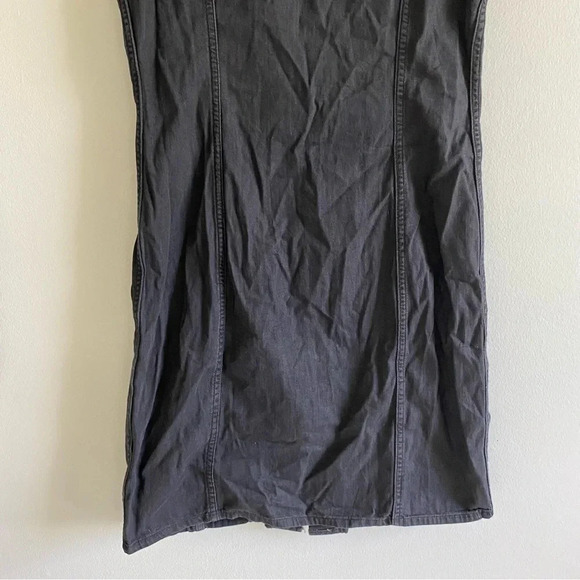 NWT LEVI'S BLACK Short 100% Cotton Collared Mini Dress Size S - Picture 8 of 12
